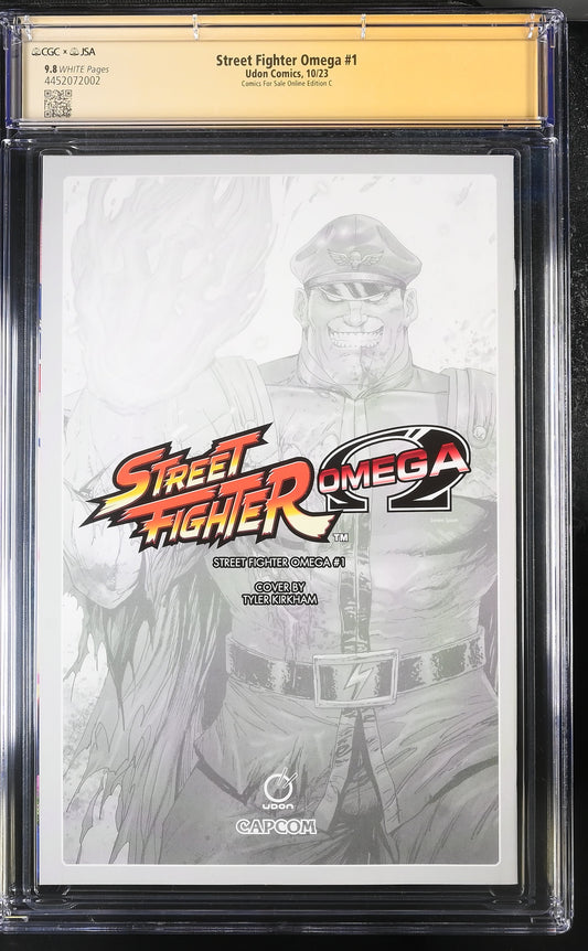 CGCxJSA 9.8 Street Fighter Omega 1 Signed Tyler Kirkham