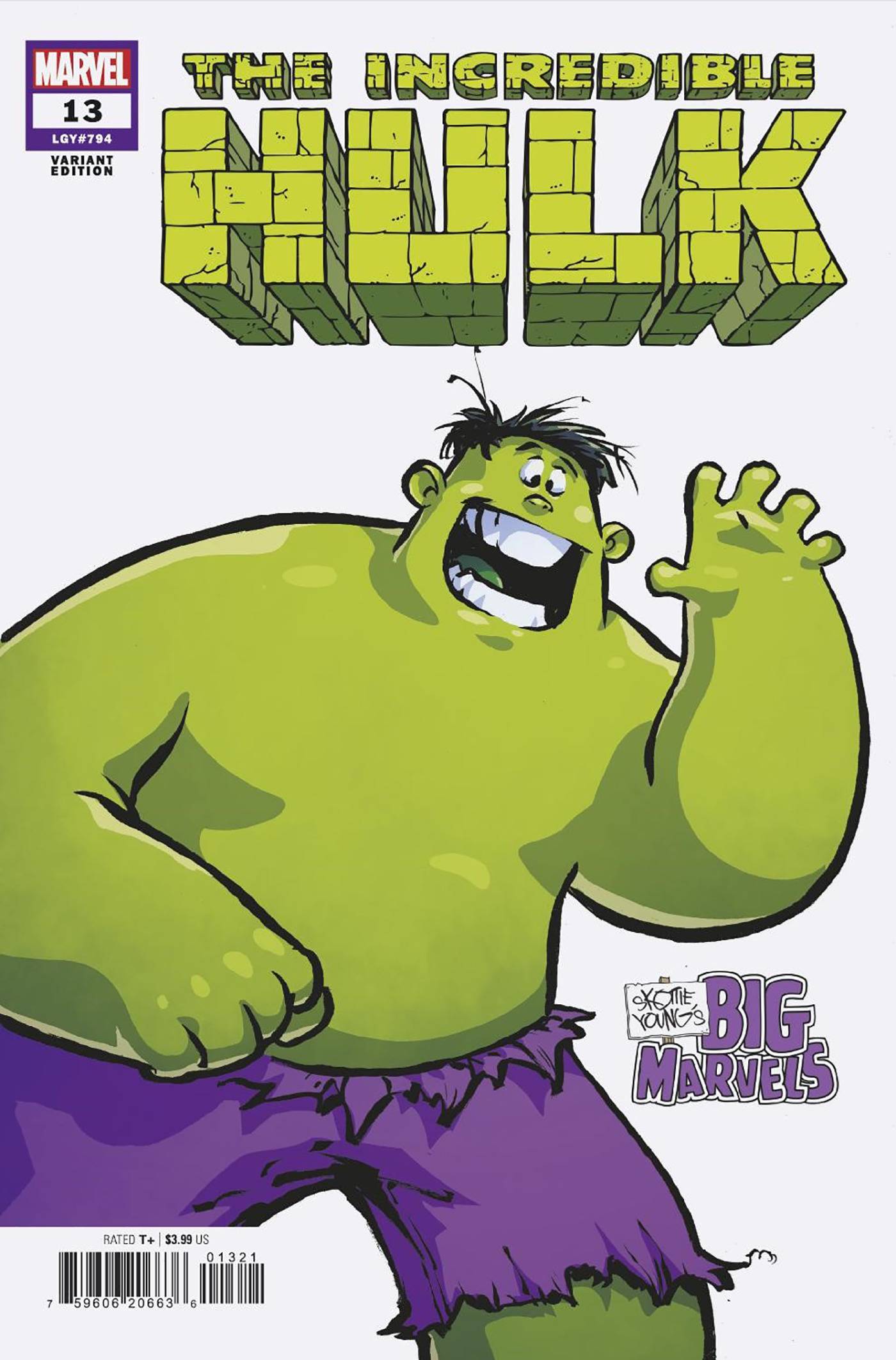 INCREDIBLE HULK #13 SKOTTIE YOUNG BIG MARVEL - TenFwdComics