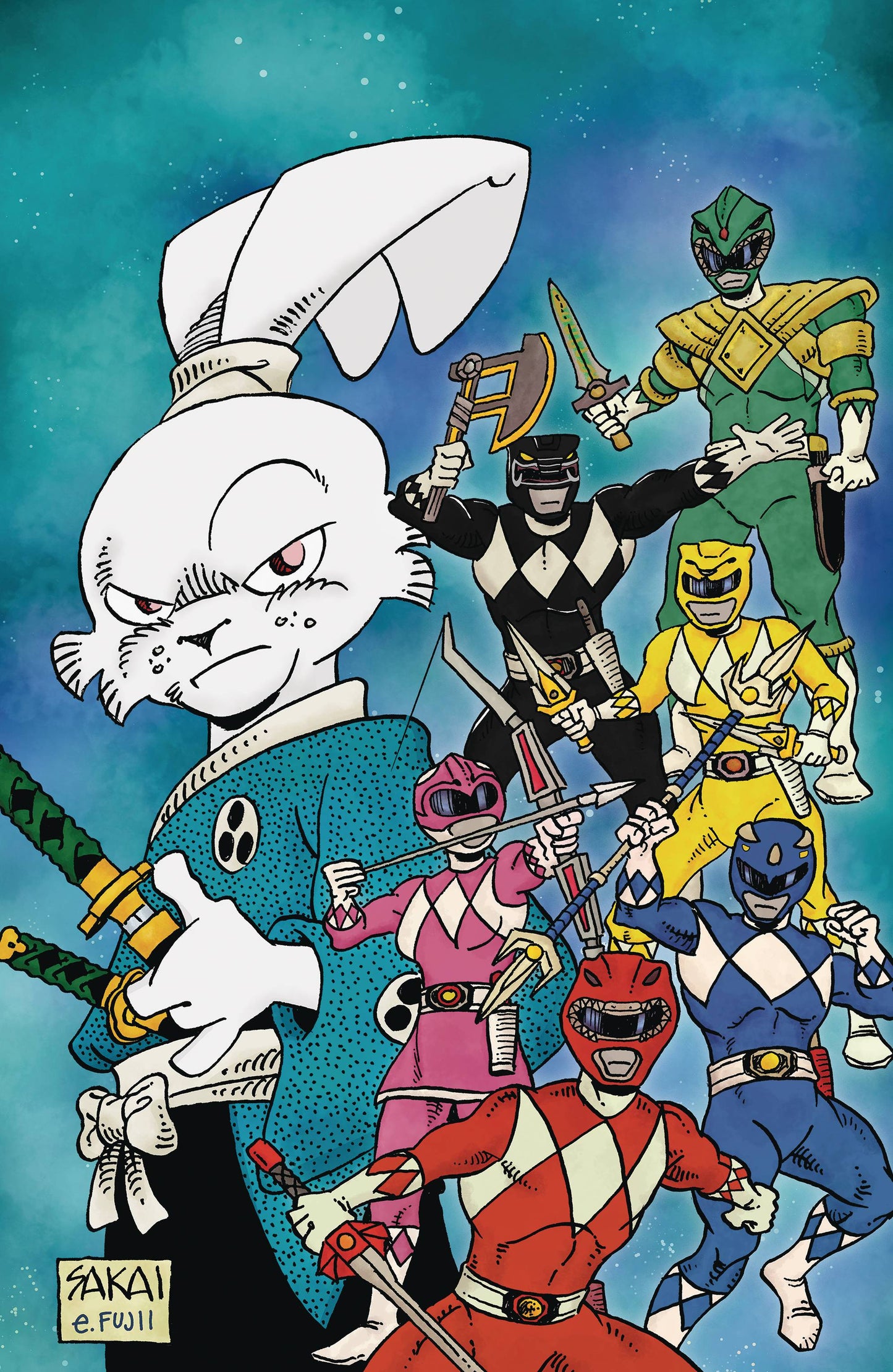 MIGHTY MORPHIN POWER RANGERS USAGI YOJIMBO #1