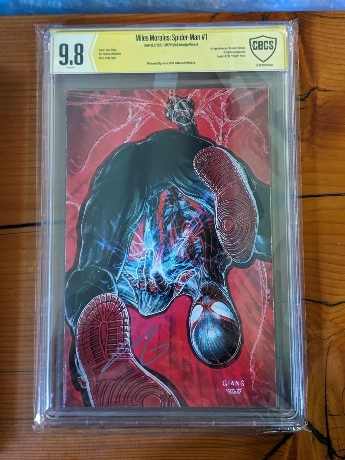 CBCS 9.8 Megacon 2023 Exclusive Miles Morales: Spider-Man 1 Signed By John Giang