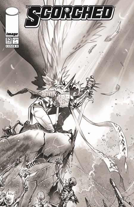 SPAWN SCORCHED #52 CVR B IG GUARA B&W VAR - TenFwdComics