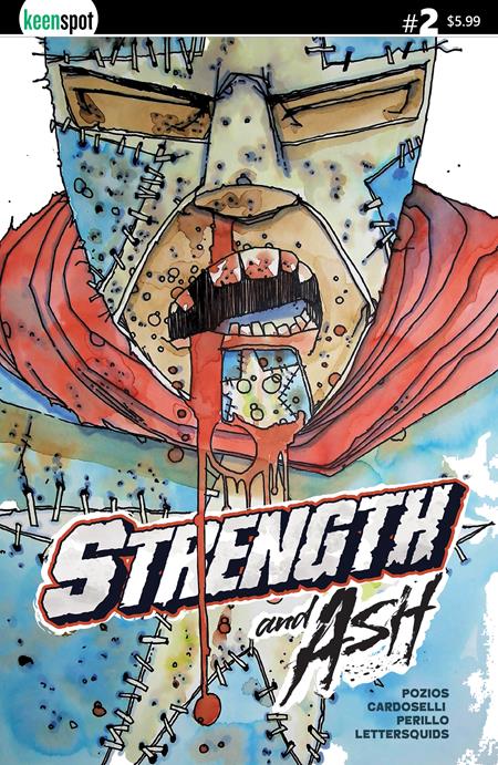 STRENGTH & ASH #2 CVR A STEFANO CARDOSELLI & FRANCESCA PERILLO RED WHITE & BLUE