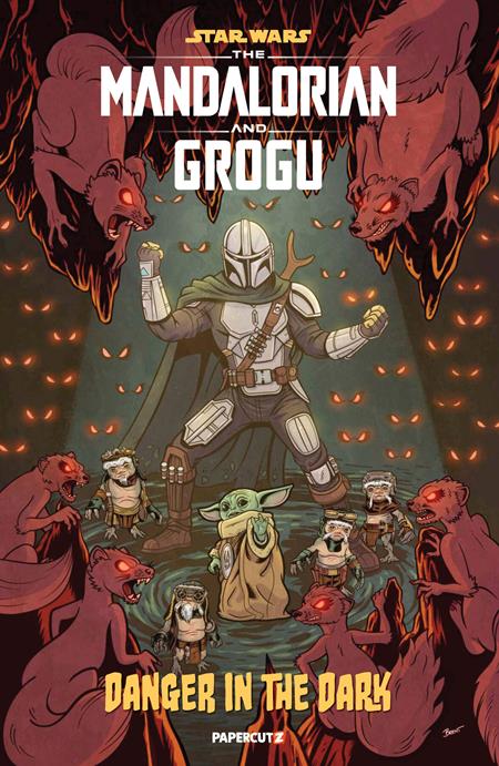 STAR WARS THE MANDALORIAN AND GROGU DANGER IN THE DARK (ONE-SHOT) CVR A BRENT SCHOONOVER