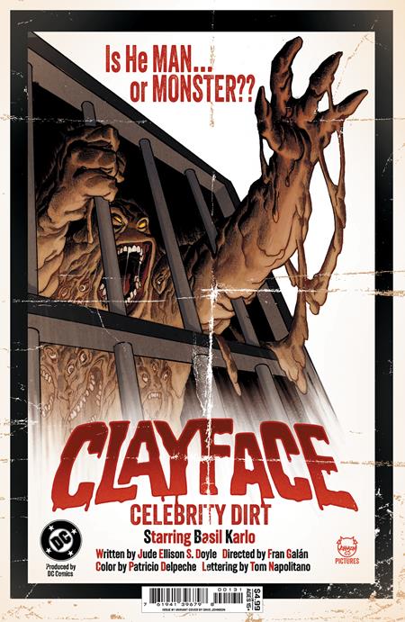 CLAYFACE CELEBRITY DIRT #1 (OF 6) CVR C DAVE JOHNSON CARD STOCK VAR - TenFwdComics