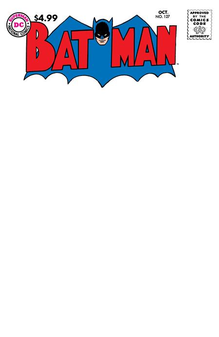 BATMAN #127 FACSIMILE EDITION CVR B BLANK CARD STOCK VAR - TenFwdComics