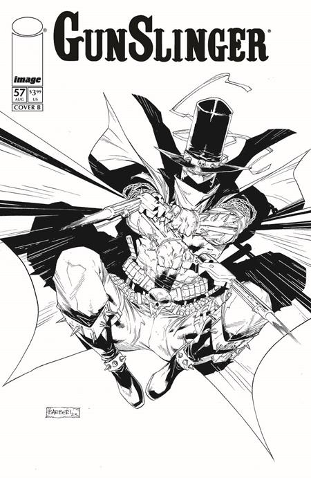 GUNSLINGER SPAWN #57 CVR B CARLO BARBERI B&W VAR