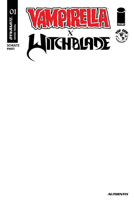 VAMPIRELLA X WITCHBLADE SPECIAL #1 (ONE SHOT) CVR F BLANK AUTHENTIX VAR - TenFwdComics