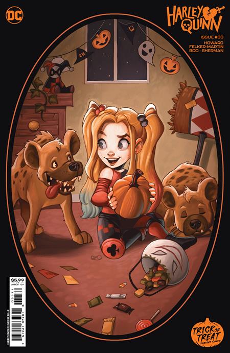 HARLEY QUINN #33 CVR F CHRISSIE ZULLO TRICK OR TREAT CARD STOCK