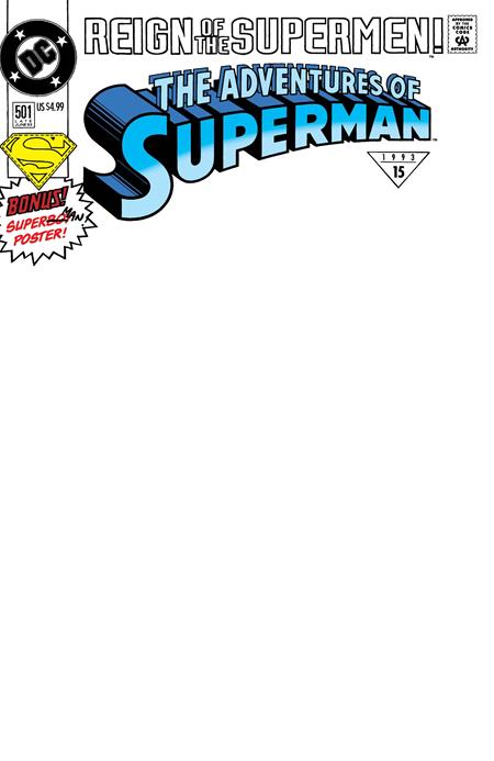 ADVENTURES OF SUPERMAN #501 FACSIMILE EDITION CVR B BLANK CARD STOCK VAR - TenFwdComics