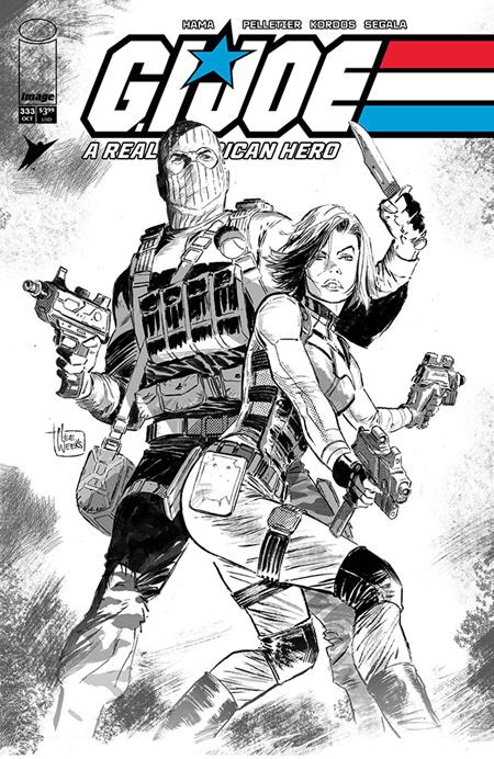 GI JOE A REAL AMERICAN HERO #333 CVR B LEE WEEKS B&W VAR - TenFwdComics