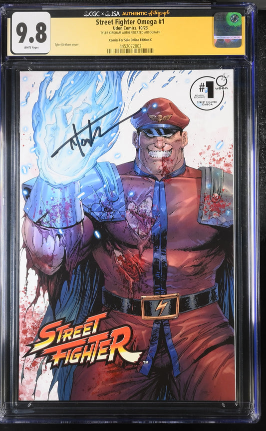 CGCxJSA 9.8 Street Fighter Omega 1 Signed Tyler Kirkham