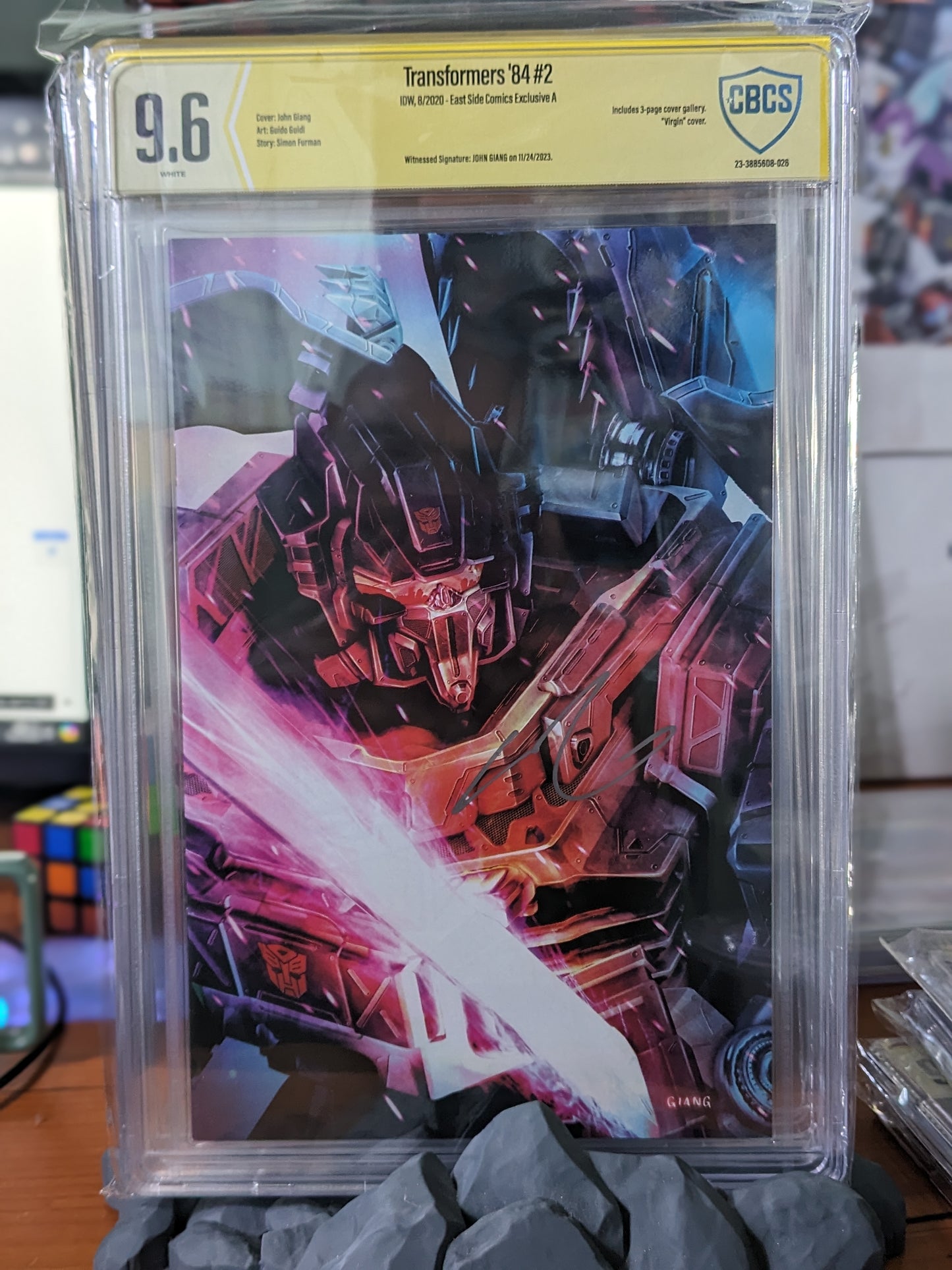 CBCS 9.8 Transfromers 84 GRIMLOCK John Giang Signed