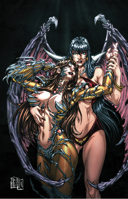WITCHBLADE VAMPIRELLA #1 (ONE SHOT) Chokoo Variant TenFwd Comics Exclusive Ltd 500 (Copy)