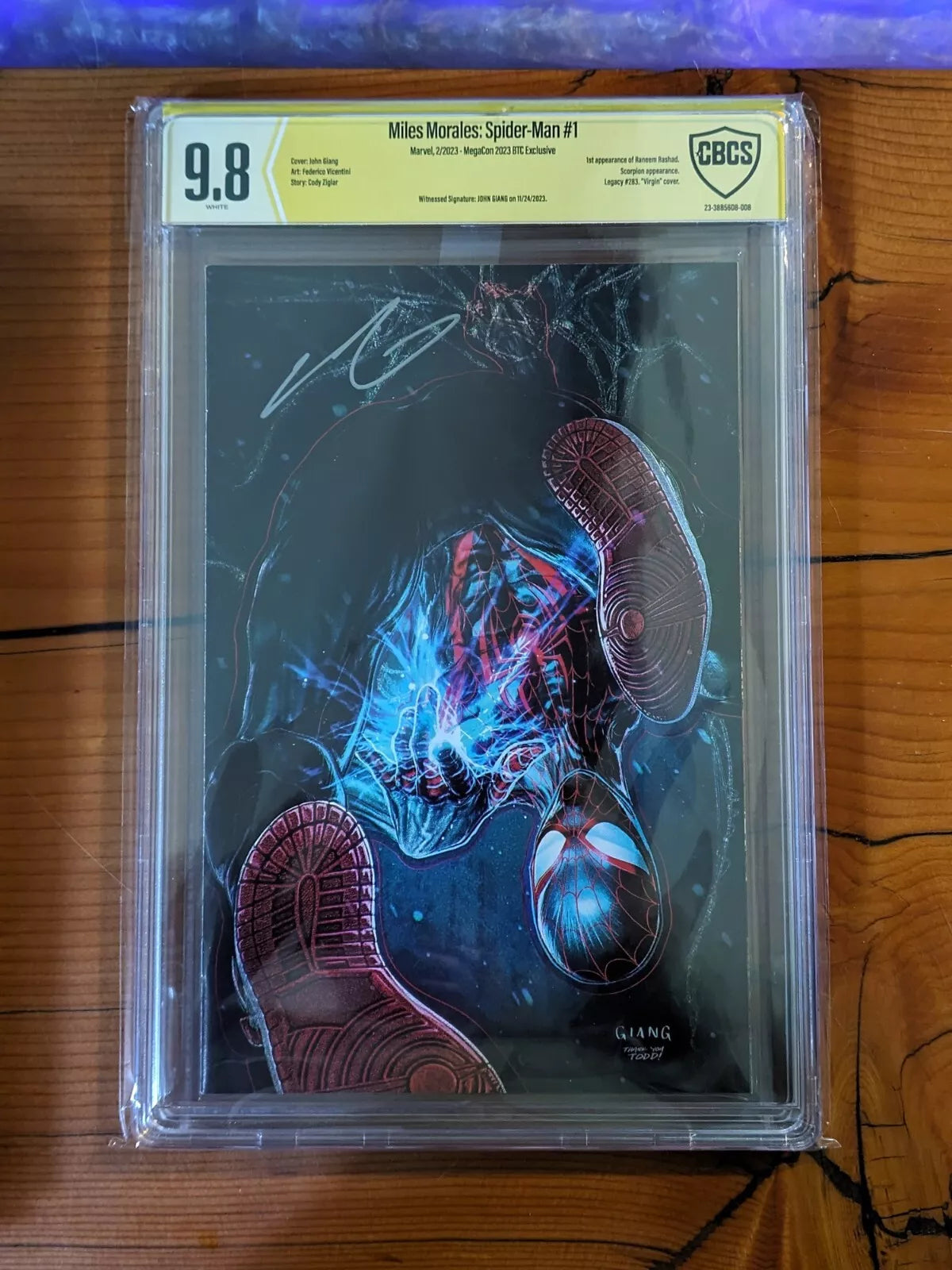 CBCS 9.8 Megacon 2023 Exclusive Miles Morales: Spiderman Signed by John Giang